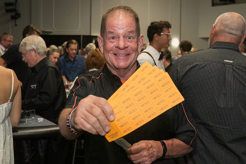 Chuck Downs volunteers at Casino Night.