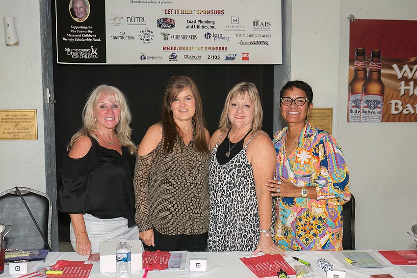 Sharyn McCormick, Amy Turner Gregg, Susan Haley, Launita Burtley. Suncoast Charities for Children Casino Night in benefit of the Ron Foxworthy Memorial Children’s Therapy Scholarship Fund