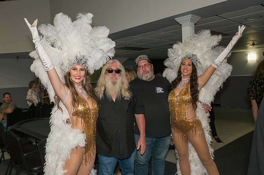 Tony Parodo and Dave Kemp with Courtney Poppell (left) and Britanny Ingles (right).