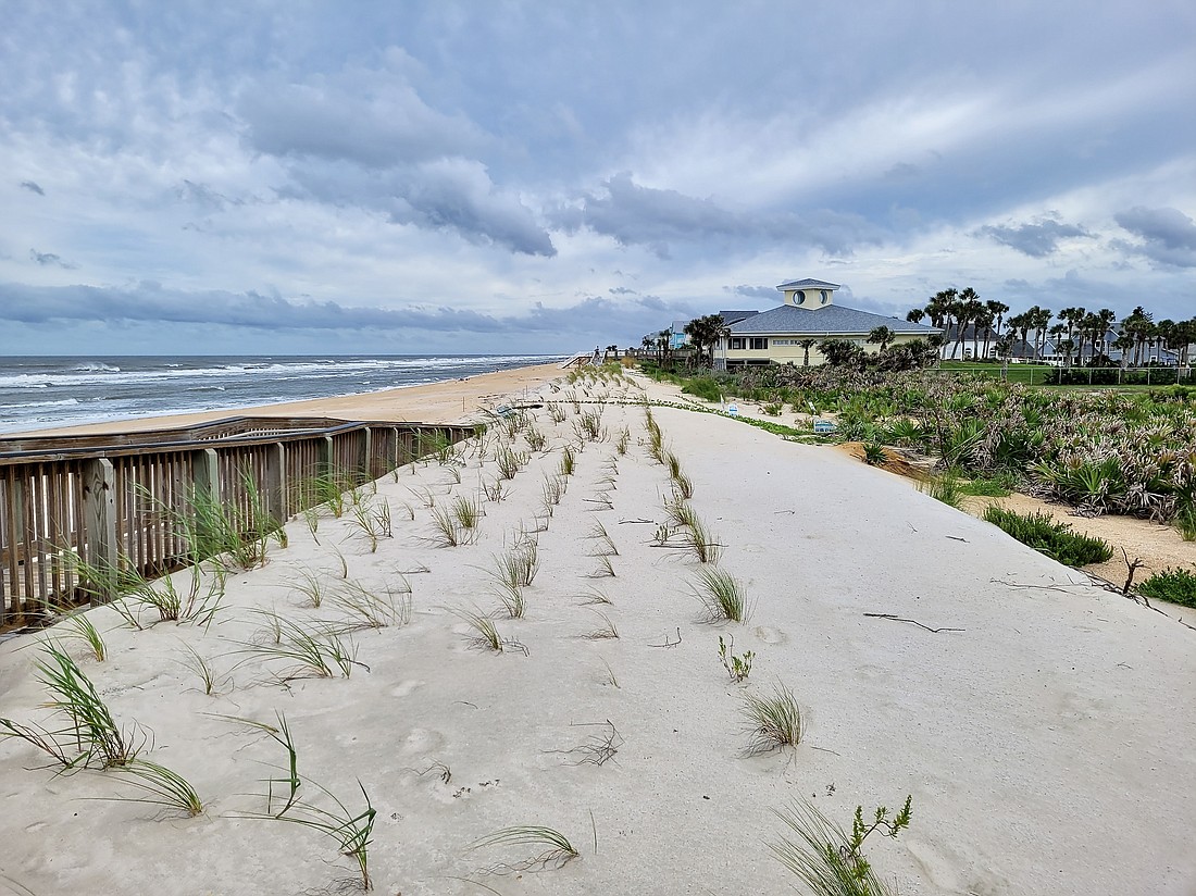 The county's repaired dunes survived Hurricane Idalia. Photo by Sierra Williams