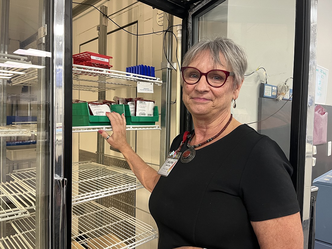 Joan Leonard, the community liaison for Suncoast Blood Centers in Lakewood Ranch, hopes the shelves can be fully stocked with blood for the next hurricane.