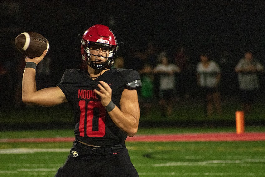 Cardinal Mooney senior quarterback Michael Valentino transferred to the program from Charlotte High for the 2023 season.