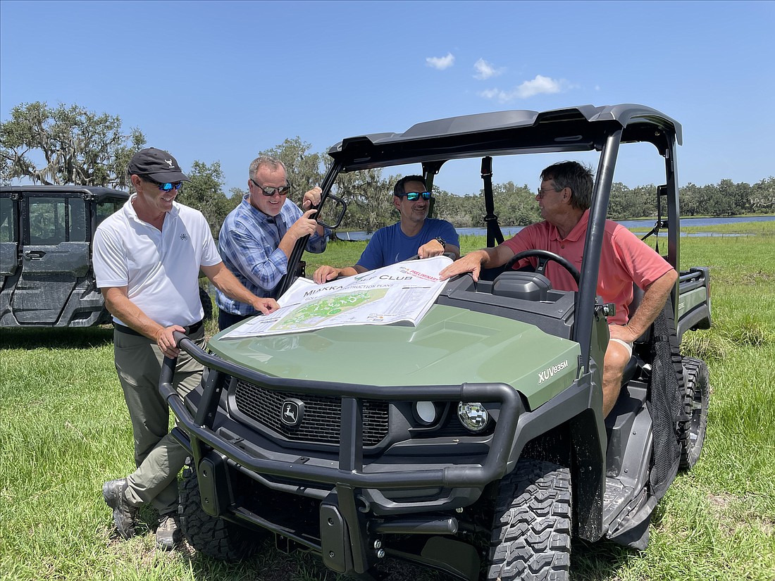 Dana Fry, Steve Herrig, Jason Straka and Paul Azinger talk about building the Miakka Golf Club on the site in Myakka City. Herrig is the owner while Fry, Straka and Azinger are the course designers.