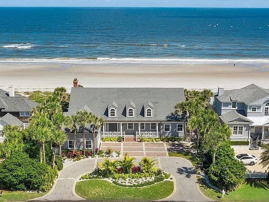 The oceanfront, two-story 6,724-square-foot house at 327 Ponte Vedra Blvd. was built in 1988 and is on 0.35 acre.