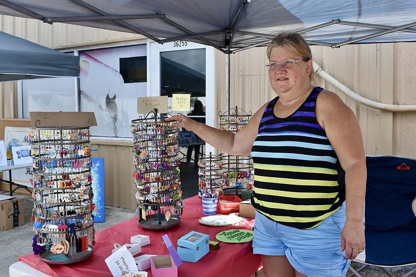 Rosetta Johnston has a set of earrings for every taste. She sells cross stitched items too.