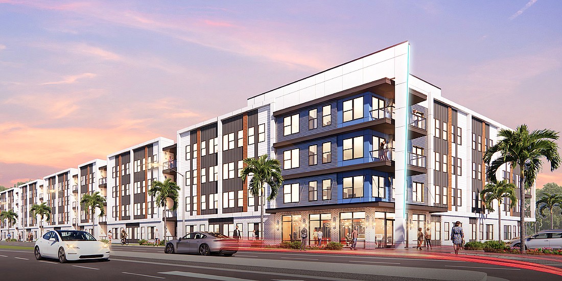 Calypso Sarasota will feature the New Urbanism style of the building placed adjacent to U.S. 41 with parking and amenities to the rear.