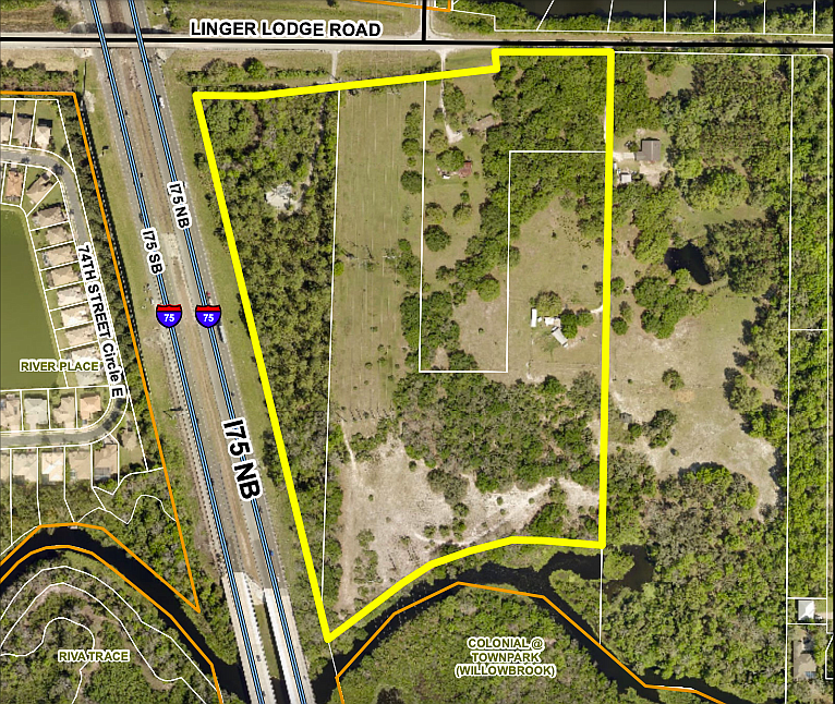 Manatee County commissioners approve rezoning 17.8 acres of a 34.5-acre site off Linger Lodge Road, where D.R. Horton will build 99 town homes.