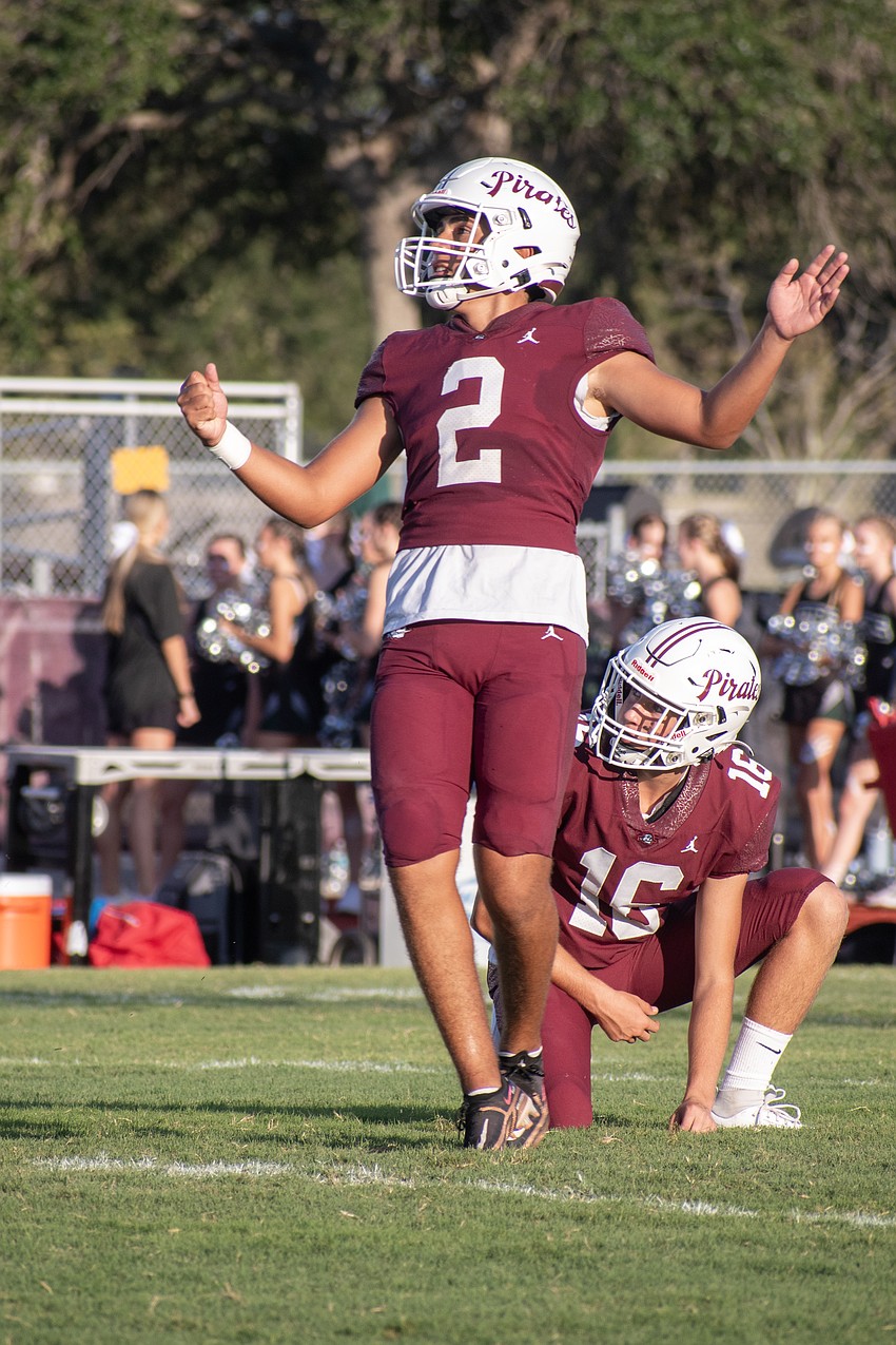 Braden River High rising senior kicker Brunno Reus.