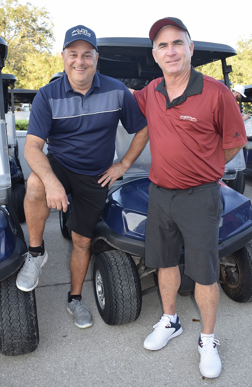 Sarasota's Jerry Williams and Randy Upman are hoping for good shots on a good day. 