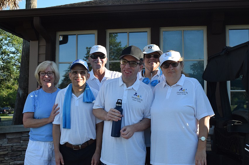 Beth Russell, Jimmy Nixon, Eddie Bass, Charlie Russell, Tim Rogers and Katie Lenski, who are all with The Haven, are ready to hit the golf course. The Haven is one of the nonprofits benefitting from the 3Form Fitness charity golf tournament.