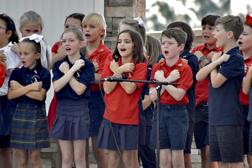 Students from Saint Stephen's Episcopal School in Bradenton sing 