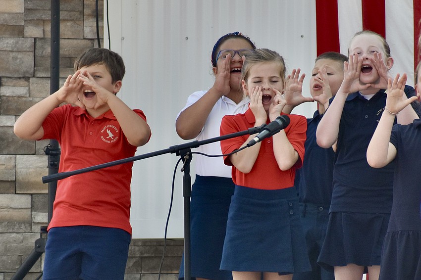 Students from St. Stephen's Episcopal School in Bradenton sing 