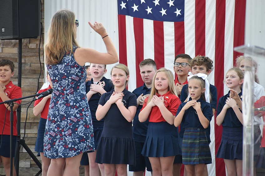Students from St. Stephen's Episcopal School in Bradenton sing 