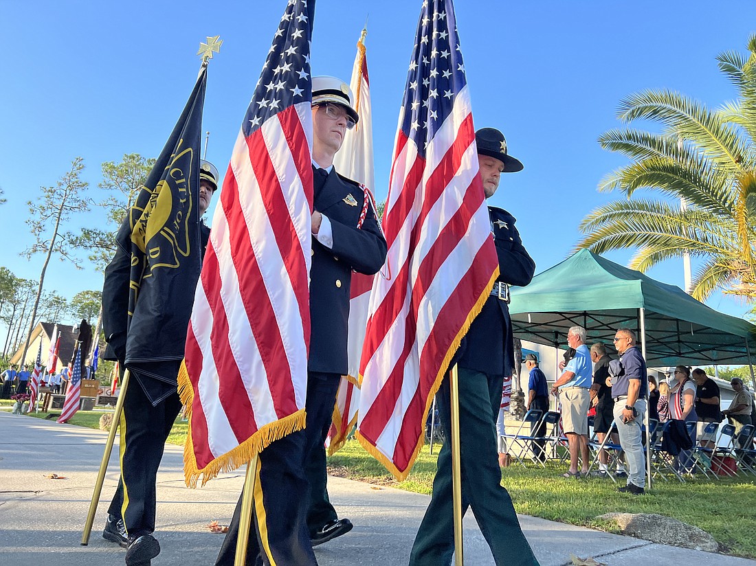 The Palm Coast Elks Lodge has held a ceremony every year for the past 12 years. This year was the 22nd anniversary of the Sept. 11, 2001, attacks. Photo by Brian McMillan