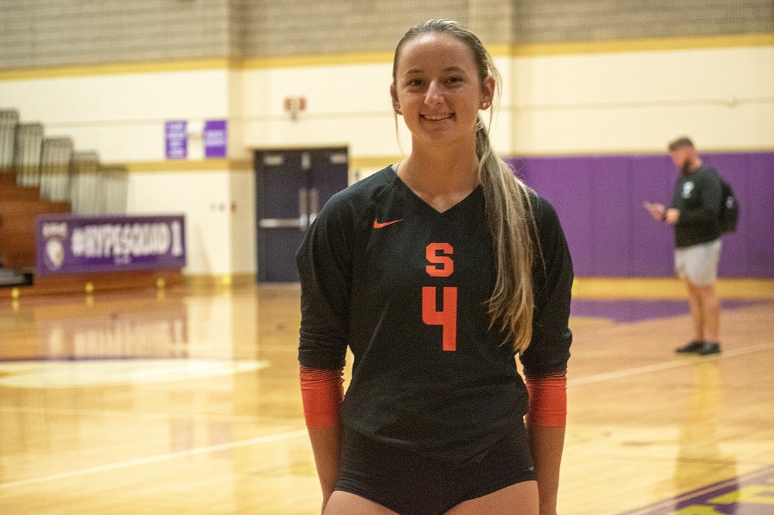 Carley Ramsden is a junior libero on the Sarasota High volleyball team.