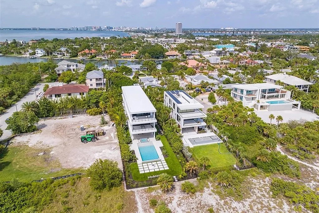 The beach property on nearly half an acre is situated in Lido Key.
