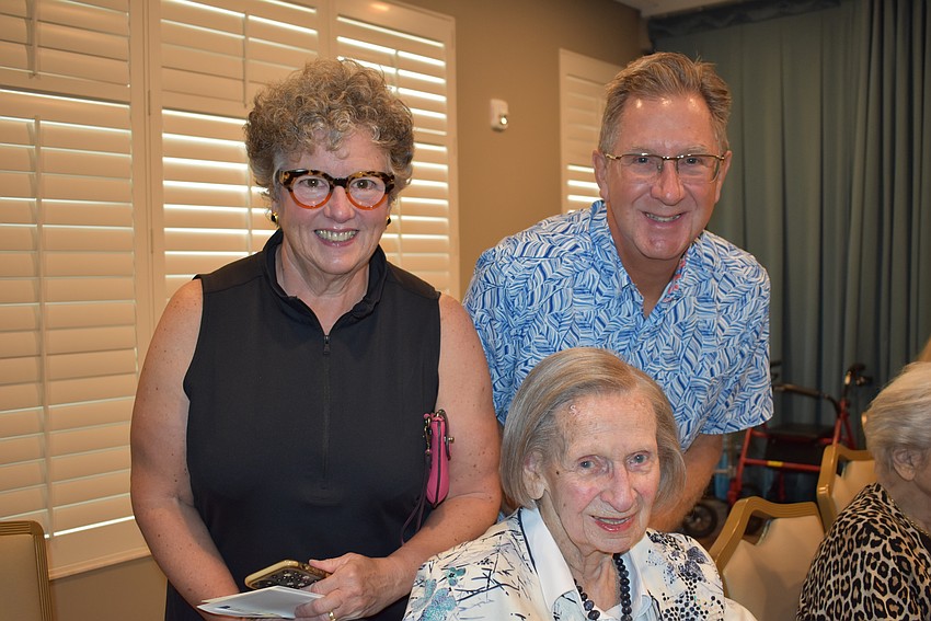 Mary Beth and Don Patterson with Don's mom, 99-year-old Ann Patterson.