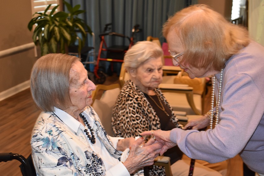 Ann Patterson, Mary Myers and Evelyn Zorn at Grand Living in Lakewood Ranch.