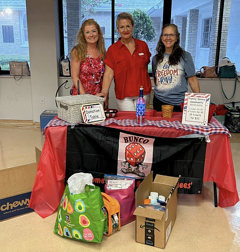 Sherri Rummel, of the Ormond Beach Lei-dees; Heidi Grunberg Daniels, of Family Renew Community; and Teri Collins, of the Ormond Beach Lei-dees. Courtesy photo