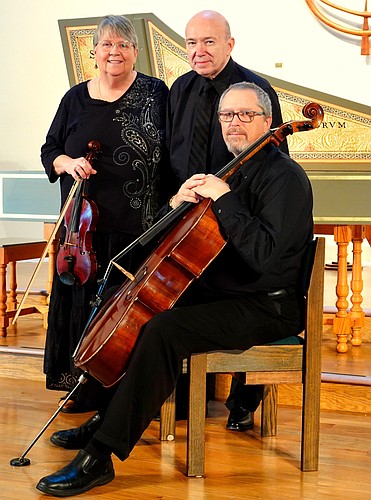 Violinist and Daytona Solisti founder Susan Pitard Acree, pianist Michael Rickman and cellist Joseph Corporon. Photo courtesy of Daytona Solisti