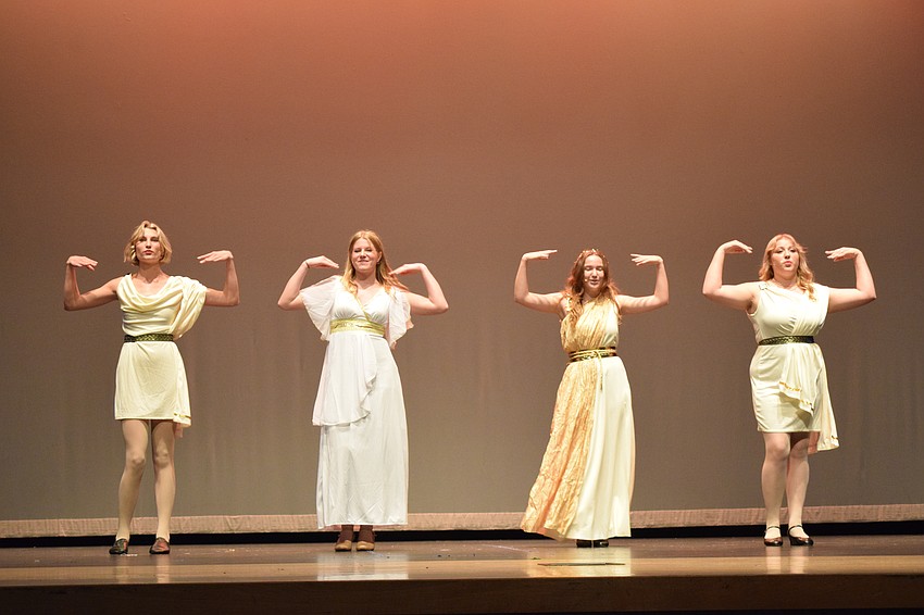 Emma Durrence, Raegan Caffrey, Mia Quickel and Nadia Getman have all the attitude necessary to be the Muses while singing 