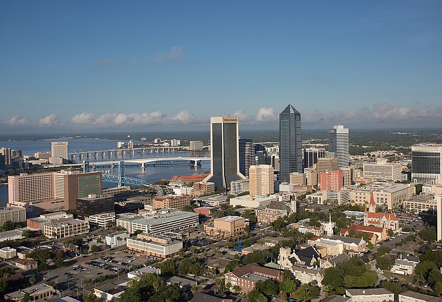 The Downtown Jacksonville skyline.