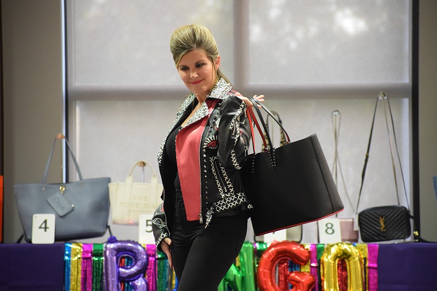 Alison Chafing makes her way down the runway.