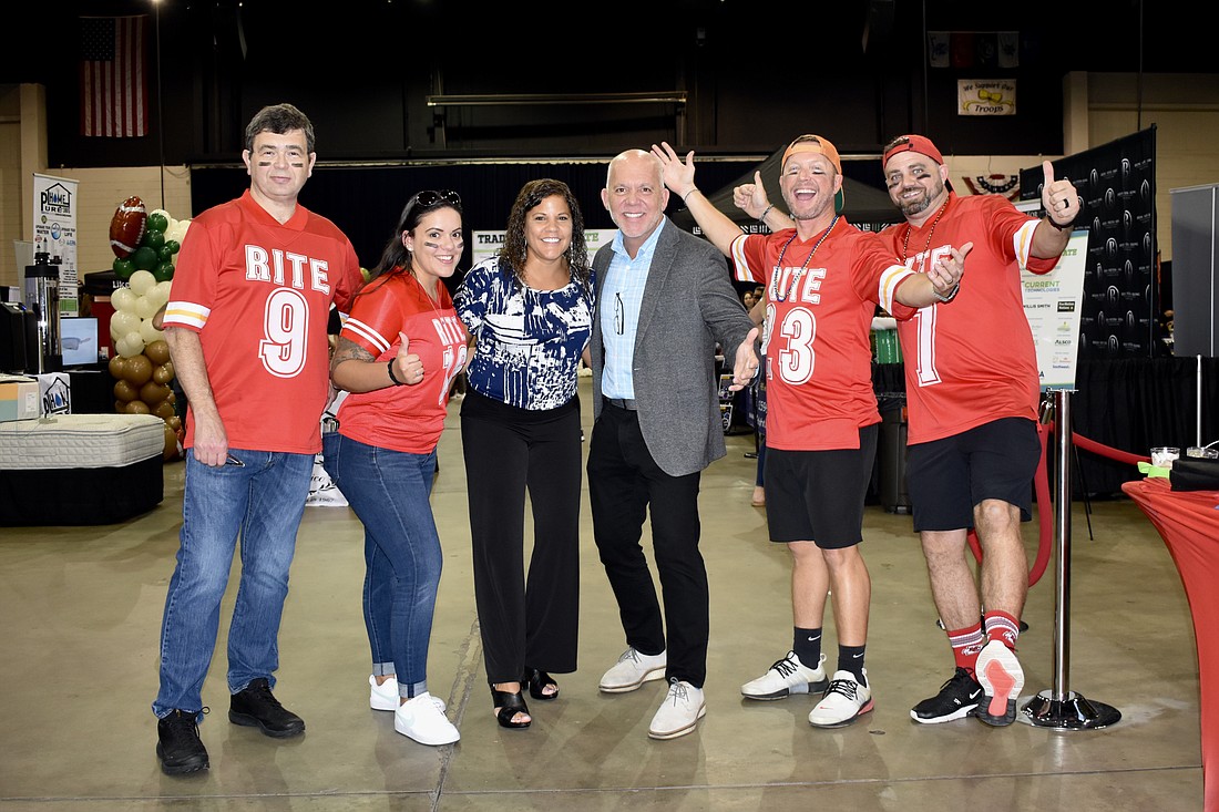 St. Pete's Gene Turovsky, Sarasota's Jessica, Marie and David Polimeni, Parrish's Wayne Parrish and Lakewood Ranch's Gareth Stevenson of Rite Technology.