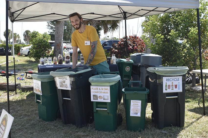 Will Park of Sunshine Community Outpost helped direct all of the trash at the event to the right places.