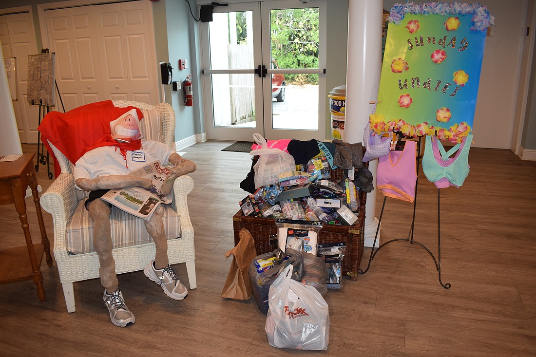 Longboat Island Chapel collected underwear to donate to Turning Points in the month of September