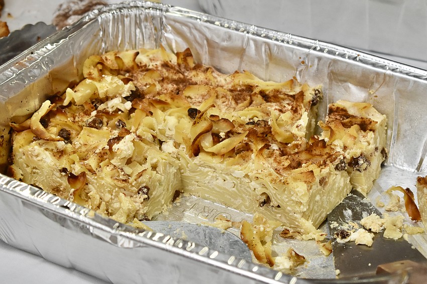 Kugel was one of the dishes available during the dinner.