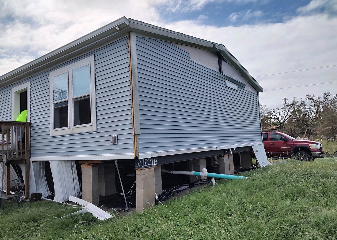 The Teuton home in Myakka City has approximately $80,000 worth of damage from Hurricane Ian.