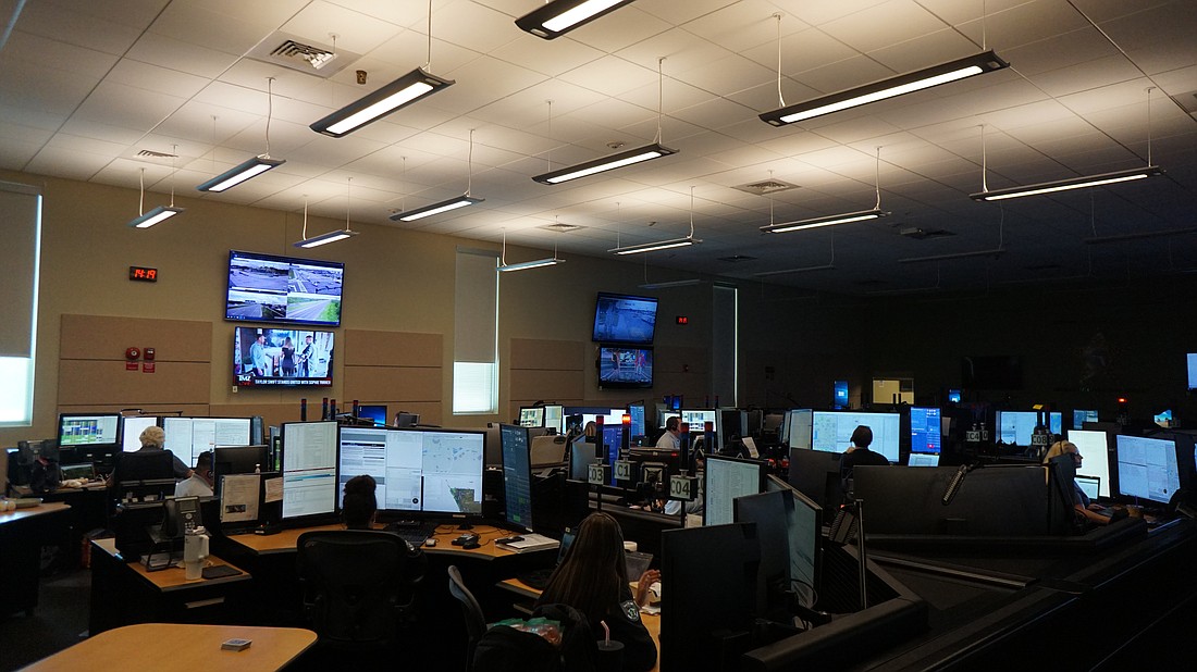 The Sarasota County Sheriff's Office Emergency Operations Center handles an average of 800 emergency 911 calls per day.