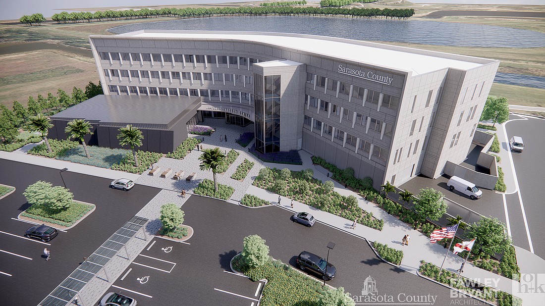 The new 120,000-square-foot Sarasota County Administration Center will be next to Celery Fields in Fruitville Commons just east of I-75.