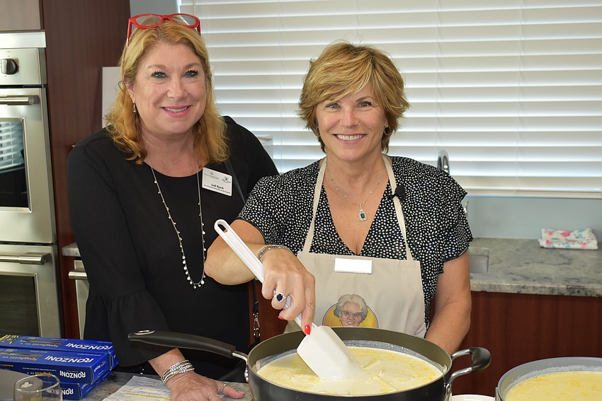 Meals on Wheels' Judi Bjork and Sisterhood for Good's Angela Massaro-Fain say their organizations split the Cooking for Charity proceeds 50-50.