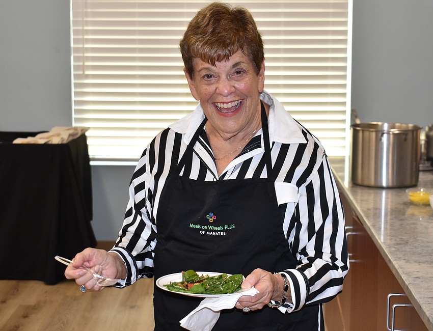 Harrietta Krasnoff is happy because it is time to eat!