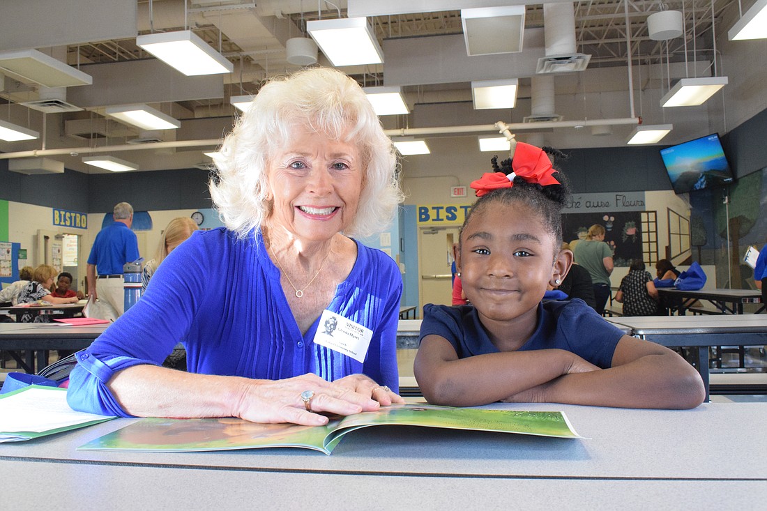 Waterlefe's Glenda Myers works with Ballard Elementary kindergartner Kemora Wallace once per week through the Books for Kids Kindergarten program.