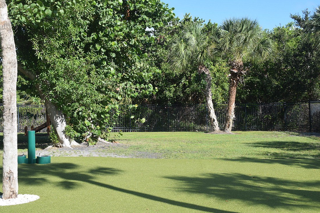 The Longboat Key Foundation is in the process of raising $175,000 to replace the remaining 25% of the big dog park and all of the small dog park in Bayfront Park.