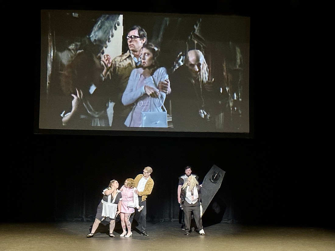 A shadow cast helped the audience at Van Wezel Performing Arts Hall do the "Time Warp" once again Sept. 30 as the original "Rocky Horror Picture Show" starring Barry Bostwick and Susan Sarandon screened in the background.