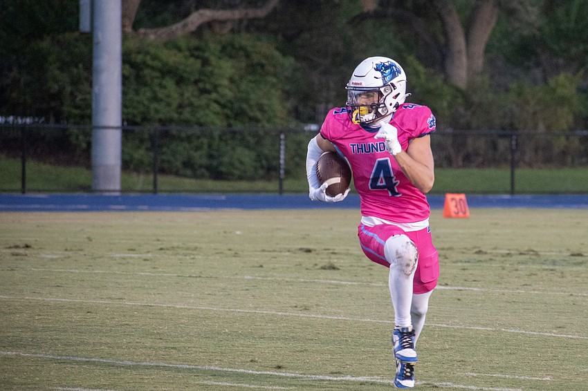 ODA senior Jack Meyers dashes up the field.