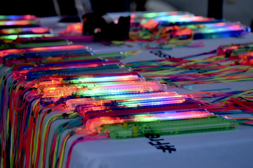 Light-up devices are on offer at the start of the event.