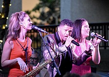 Amy Cyr, Grant Rhea and Domine Clemons perform with The Brett Foreman Band.