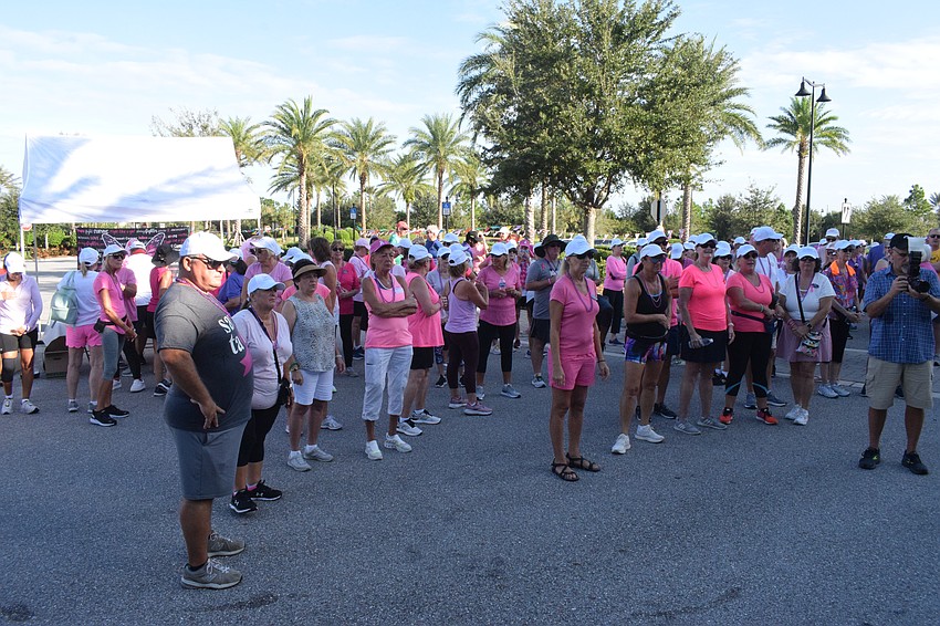 Del Webb residents and residents from other Lakewood Ranch-area communities participate in the Del Webb Breast Cancer and Beyond Walk.