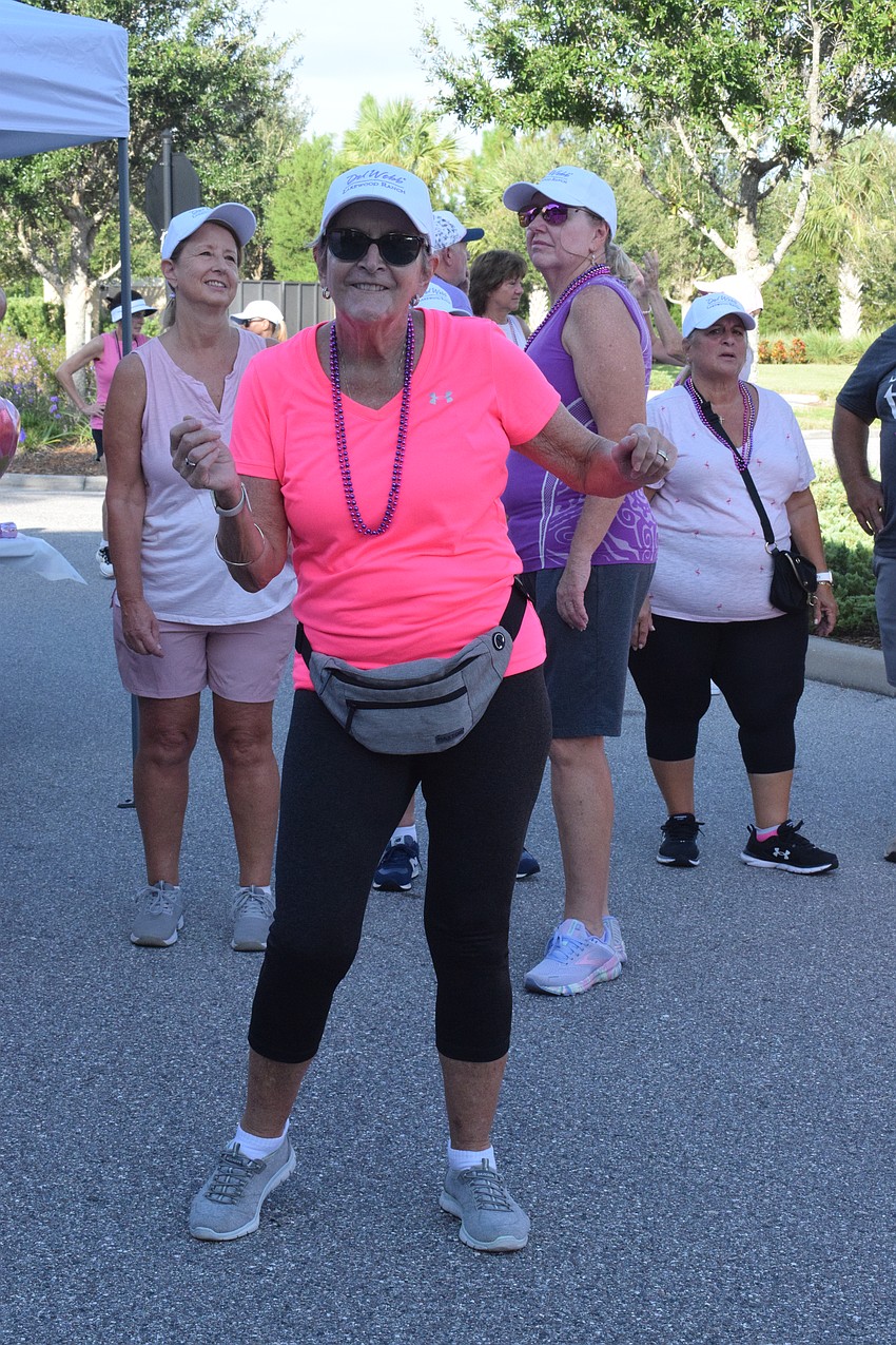 Del Webb's Sharon Crimmins loves the high-energy warm up. 