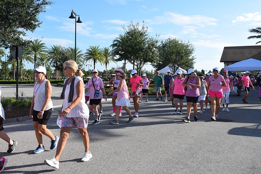 The Del Webb Breast Cancer and Beyond Walk begins. This year, the walk is in honor of people impacted by all types of cancer.