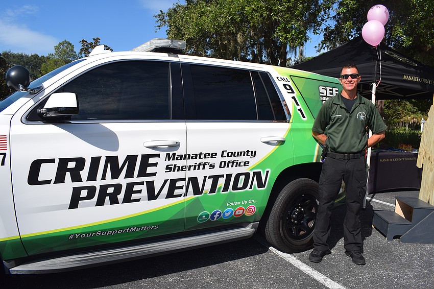 Tom Kaczmarek, a deputy for the Manatee County Sheriff's Office, is ready to teach children about what the Sheriff's Office does for the community.