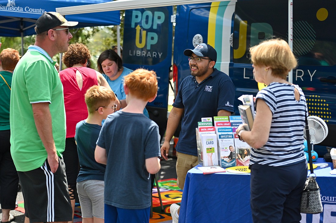Sarasota County Library hosted an open house for its new pop-up library.