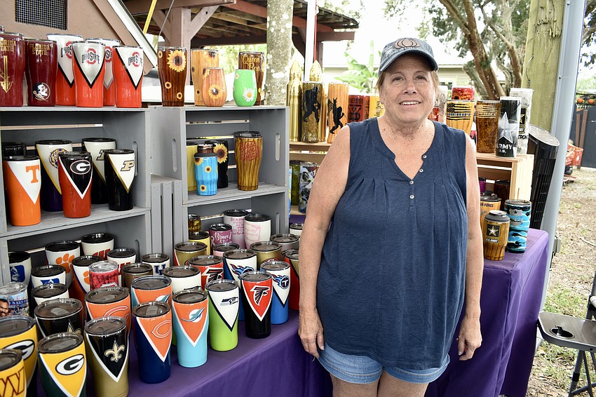 Sue Norris sold branded cups at the event.