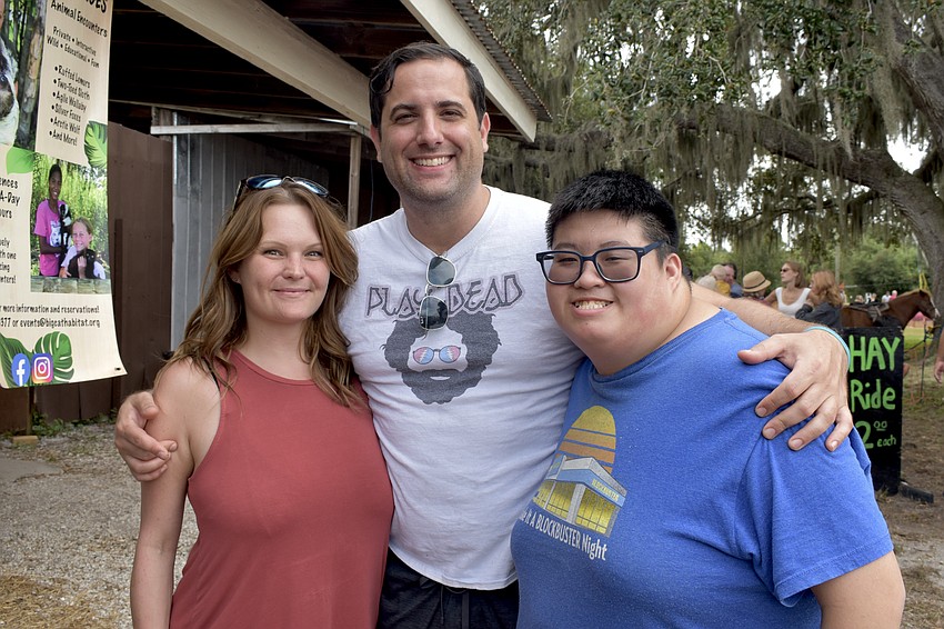 Lea Beckley, Matthew Sparks and Nathan Ho were having an excellent time at the pumpkin festival.