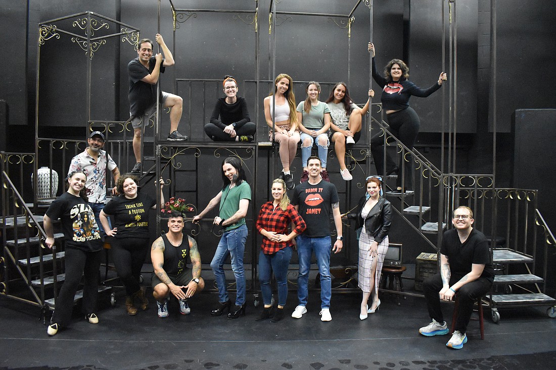 The cast and crew of "The Rocky Horror Picture Show" rehearse on Oct. 8. The show opens on Oct. 19.